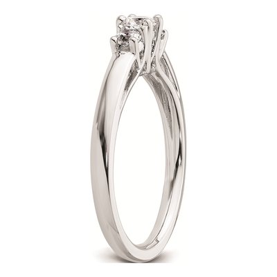 14K White Gold 3-Stone Engagement Ring Mounting – view 7