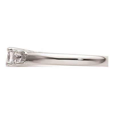 14K White Gold 3-Stone Engagement Ring Mounting – view 4