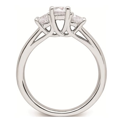 14K White Gold 3-Stone Engagement Ring Mounting – view 3