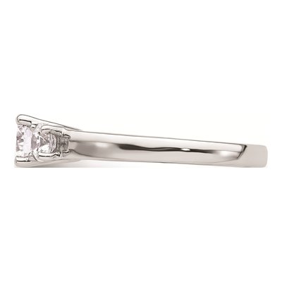 14K White Gold 3-Stone Engagement Ring Mounting – view 4