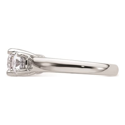 14K White Gold 3-Stone Engagement Ring Mounting – view 4