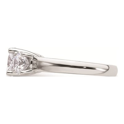 14K White Gold 3-Stone Engagement Ring Mounting – view 4