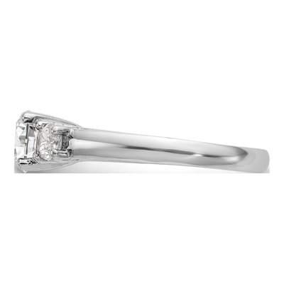 14K White Gold 3-Stone Ring Mounting – view 3