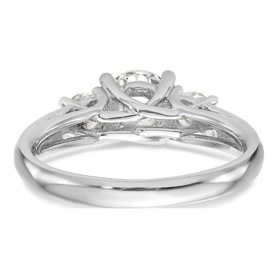 14K White Gold 3-Stone Ring Mounting – view 5