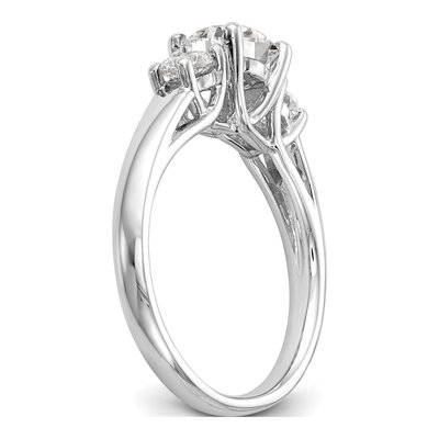 14K White Gold 3-Stone Ring Mounting – view 6