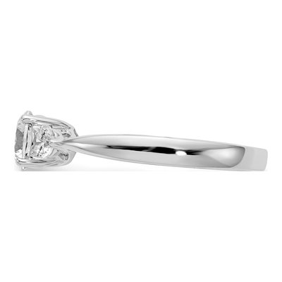14K White Gold 3-Stone Engagement Ring Mounting – view 4