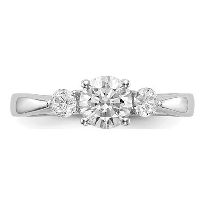 14K White Gold 3-Stone Engagement Ring Mounting – view 5