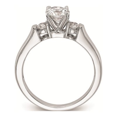 14K White Gold 3-Stone Engagement Ring Mounting – view 3
