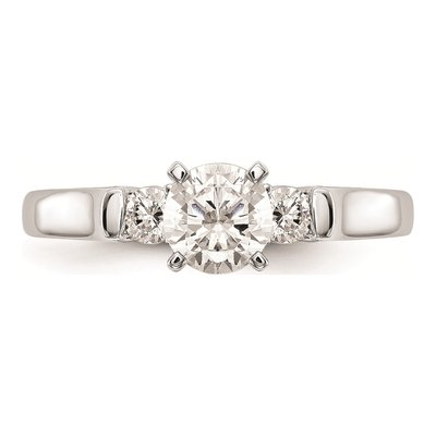 14K White Gold 3-Stone Engagement Ring Mounting – view 5