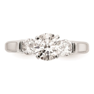 14K White Gold 3-Stone Engagement Ring Mounting – view 5