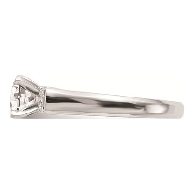 14K White Gold 3-Stone Engagement Ring Mounting – view 3