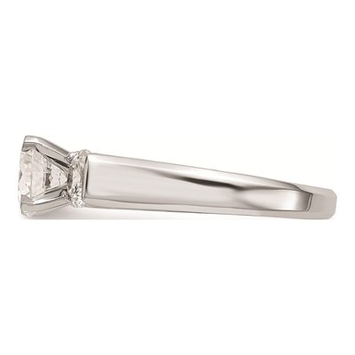 14K White Gold 3-Stone Engagement Ring Mounting – view 3