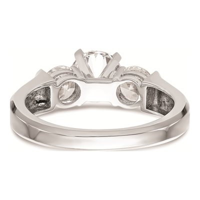 14K White Gold 3-Stone Engagement Ring Mounting – view 5