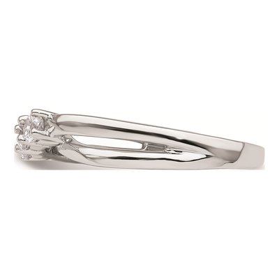 14K White Gold Diamond 3-Stone Engagement Ring Mounting – view 4