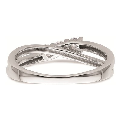 14K White Gold Diamond 3-Stone Engagement Ring Mounting – view 6