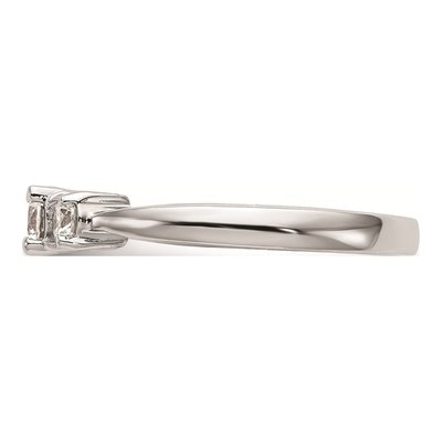 14K White Gold 3-Stone Engagement Ring Mounting – view 4