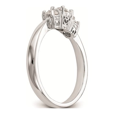 14K White Gold 3-Stone Engagement Ring Mounting – view 7