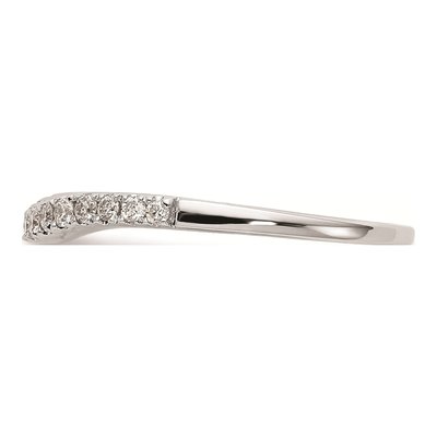 14K White Gold Diamond Contoured Wedding Band Mounting – view 3
