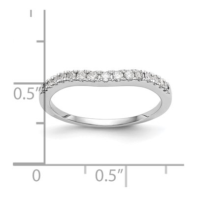 14K White Gold Diamond Contoured Wedding Band Mounting – view 7