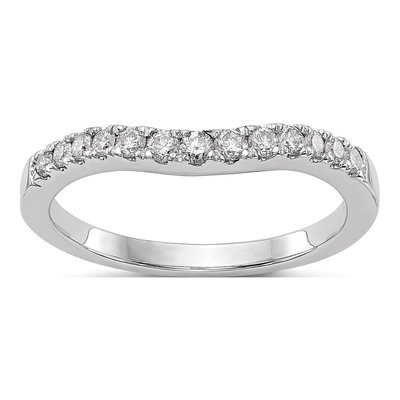 14K White Gold 1/3 ct tw Lab-Grown Diamond Wedding Band