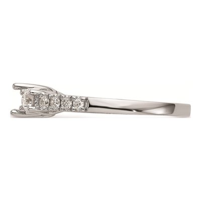 14K White Gold 3-Stone Engagement Ring Mounting – view 3