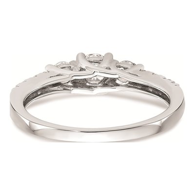 14K White Gold 3-Stone Engagement Ring Mounting – view 5