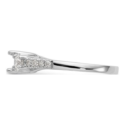 14K White Gold 1 1/5 ct tw Lab-Grown Diamond 3-Stone Engagement Ring – view 4