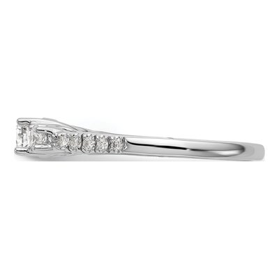 14K White Gold Diamond 3-Stone Engagement Ring Semi-Mount – view 3