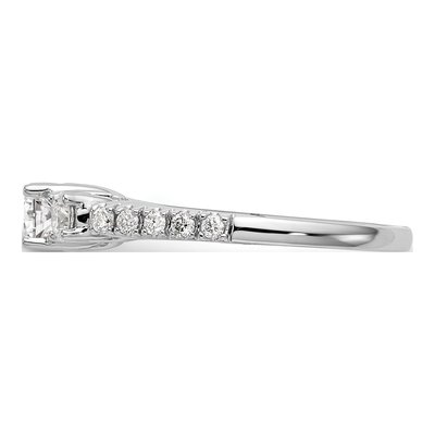 14K White Gold Diamond 3-Stone Engagement Ring Semi-Mount – view 4