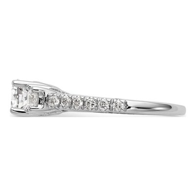 14K White Gold Diamond 3-Stone Engagement Ring Semi-Mount – view 4