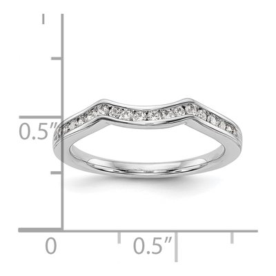 14K White Gold 1/5 ct tw Lab-Grown Diamond Wedding Band – view 4