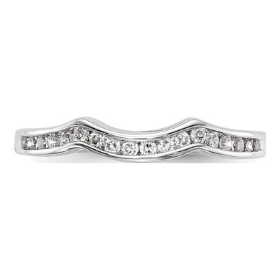 14K White Gold 1/5 ct tw Lab-Grown Diamond Wedding Band – view 6