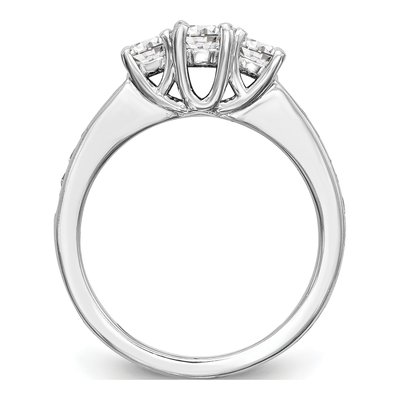 14K White Gold 5/8 ct tw Lab-Grown Diamond Three Engagement Ring – view 2