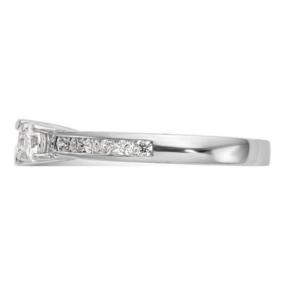 14K White Gold 5/8 ct tw Lab-Grown Diamond Three Engagement Ring – view 3