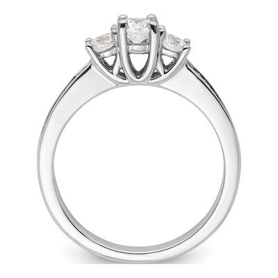 14K White Gold Diamond Engagement Ring Semi-Mount – view 3