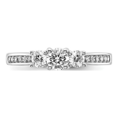 14K White Gold Diamond Engagement Ring Semi-Mount – view 5