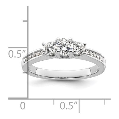 14K White Gold Diamond Engagement Ring Semi-Mount – view 8