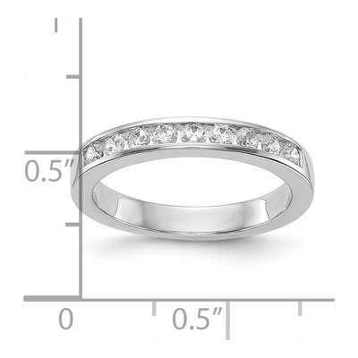 14K White Gold 1/2 ct tw Lab-Grown Diamond Wedding Band – view 3