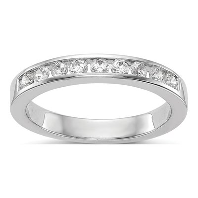 14K White Gold 1/2 ct tw Lab-Grown Diamond Wedding Band