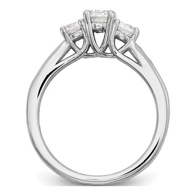 14K White Gold 1 ct tw Lab-Grown Diamond 3-Stone Engagement Ring – view 3