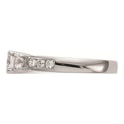 14K White Gold 3-Stone Engagement Ring Mounting – view 4