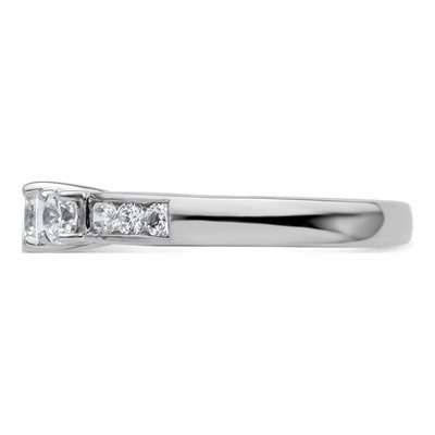14K White Gold Diamond 3-Stone Engagement Ring Semi-Mount – view 5
