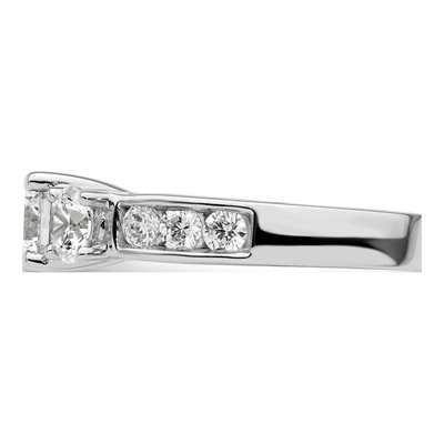 14K White Gold Diamond 3-Stone Engagement Ring Semi-Mount – view 4