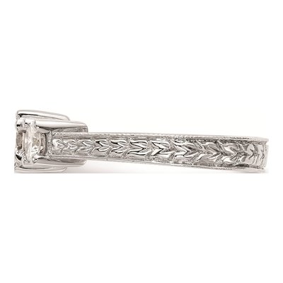 14K White Gold 3-Stone Diamond Engagement Ring Mounting – view 4