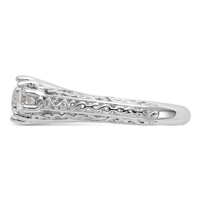 Platinum 3-Stone Engagement Ring Mounting – view 3