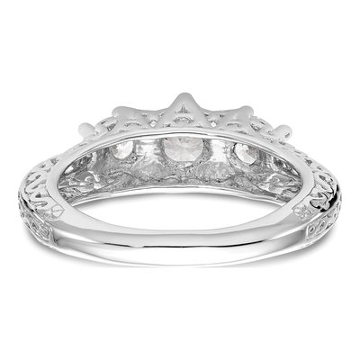 Platinum 3-Stone Engagement Ring Mounting – view 6