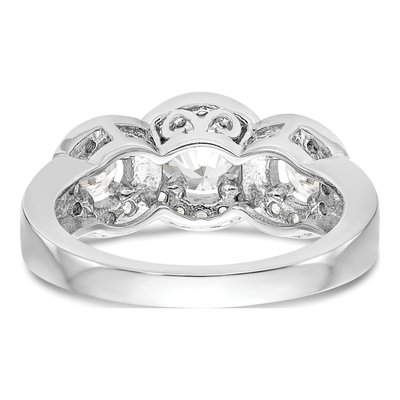 14K White Gold 1 1/3 ct tw Lab-Grown Diamond 3-Stone Engagement Ring – view 6