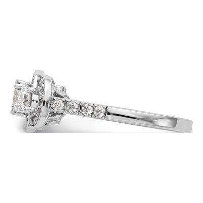 14K White Gold Diamond 3-Stone Engagement Ring Semi-Mount – view 3