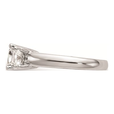 14K White Gold 3-Stone Engagement Ring Mounting – view 4