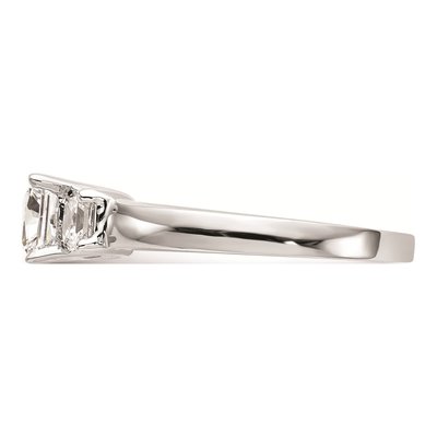 14K White Gold 3-Stone Diamond Setting Engagement Ring Mounting – view 4